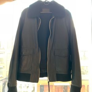 Mens black All Saint’s Leather Jacket